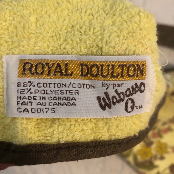 ✨Almost New✨ Vintage MCM Wabasso x Royal Doulton Terrycloth Apron - Picture 3 of 5